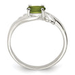 Sterling Silver Lime Green Oval CZ Ring