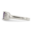 Sterling Silver Purple & White CZ Ring