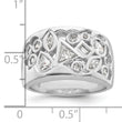 Sterling Silver Rhodium-plated Multi-shaped CZ Ring