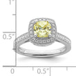 Sterling Silver Rhodium plated White and Yellow CZ Ring
