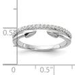 Sterling Silver Rhodium-plated CZ with Open Arrow Band