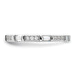 Sterling Silver Rhodium-plated Micro Pave and Baguette CZ Eternity Band