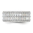 Sterling Silver Rhodium-plated CZ Eternity Band