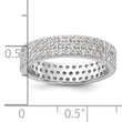Sterling Silver Rhodium-plated 4mm CZ Eternity Band