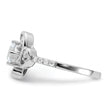Sterling Silver Rhodium-plated  Fancy CZ Ring