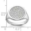 Sterling Silver Rhodium-plated Polished CZ Fashion Ring