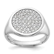 Sterling Silver Rhodium-plated Polished CZ Fashion Ring
