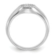 Sterling Silver Rhodium-plated Micro Pave CZ Ring
