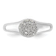 Sterling Silver Rhodium-plated Micro Pave CZ Ring
