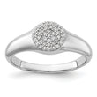 Sterling Silver Rhodium-plated Micro Pave CZ Ring