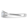 Sterling Silver Rhodium-plated 5mm Round CZ 6-prong Engagement Ring