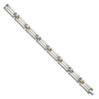 Chisel Stainless Steel with 14k Gold Accent Polished 8.5 inch Link Bracelet