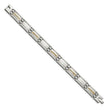 Chisel Stainless Steel with 14k Gold Accent Polished 8.75 inch Link Bracelet