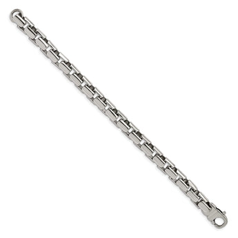 Chisel Stainless Steel Polished 8.5 inch Square Link Bracelet