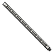 Chisel Stainless Steel Polished Black IP-plated with Black CZ 8.75 inch Link Bracelet