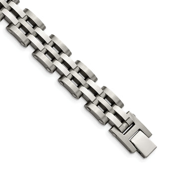 Chisel Stainless Steel Brushed and Polished 8.75 inch Link Bracelet