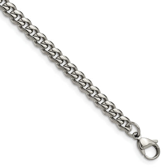 Chisel Stainless Steel Polished 6mm 8.25 inch Curb Bracelet