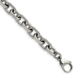 Chisel Stainless Steel Polished 8.5mm 8.75 inch Cable Bracelet