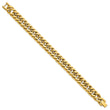 Chisel Stainless Steel Polished Yellow IP-plated 12mm 8.5 inch Heavy Curb Link Bracelet
