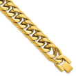 Chisel Stainless Steel Polished Yellow IP-plated 16mm 8.5 inch Heavy Curb Link Bracelet