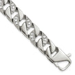 Chisel Stainless Steel Polished with CZ 8.5 inch Curb Link Bracelet