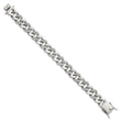 Chisel Stainless Steel Polished with CZ 8 inch Curb Link Bracelet