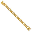 Chisel Stainless Steel Polished Yellow IP-plated with CZ 8 inch Curb Link Bracelet