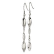 Stainless Steel Polished Dangle Shepherd Hook Earrings