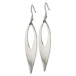 Stainless Steel Polished Shepherd Hook Dangle Earrings