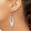 Stainless Steel Polished Shepherd Hook Dangle Earrings