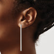 Stainless Steel Polished Bar Post Earrings