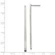 Stainless Steel Polished Bar Post Earrings
