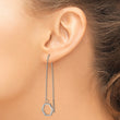 Stainless Steel Polished Hexagon Threader Earrings