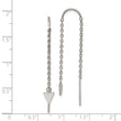 Stainless Steel Polished Threader Triangle Dangle Earrings