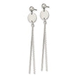 Stainless Steel Polished Bar Post Dangle Earrings