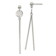 Chisel Stainless Steel Polished Disc and Bars Post Dangle Earrings