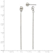 Stainless Steel Polished Bar Front & Back Post Dangle Earrings