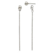 Chisel Stainless Steel Polished Bar Front and Back Post Dangle Earrings