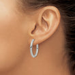 Stainless Steel Polished 3mm Hinged Hoop Earrings