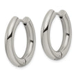 Stainless Steel Polished 4mm Hinged Hoop Earrings