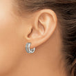 Stainless Steel Polished 6.50mm Huggie Hinged Hoop Earrings
