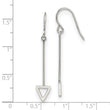 Stainless Steel Polished Triangle Dangle Earrings
