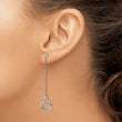 Stainless Steel Polished Circles Post Dangle Earrings