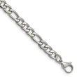 Chisel Stainless Steel Polished 6.3mm 8 inch Figaro Chain
