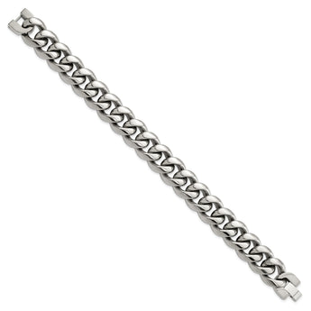 Chisel Titanium Polished 14.50mm Curb 8.5 inch Bracelet