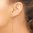 14K Polished Cross Dangle Earrings