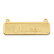 14K Satin Name Plate Bar