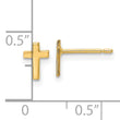 14k Polished Cross Post Earrings