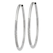 14k White Gold 2mm Diamond-cut Endless Hoop Earrings