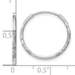 14K White Gold 1.25mm Diamond-cut Endless Hoop Earring